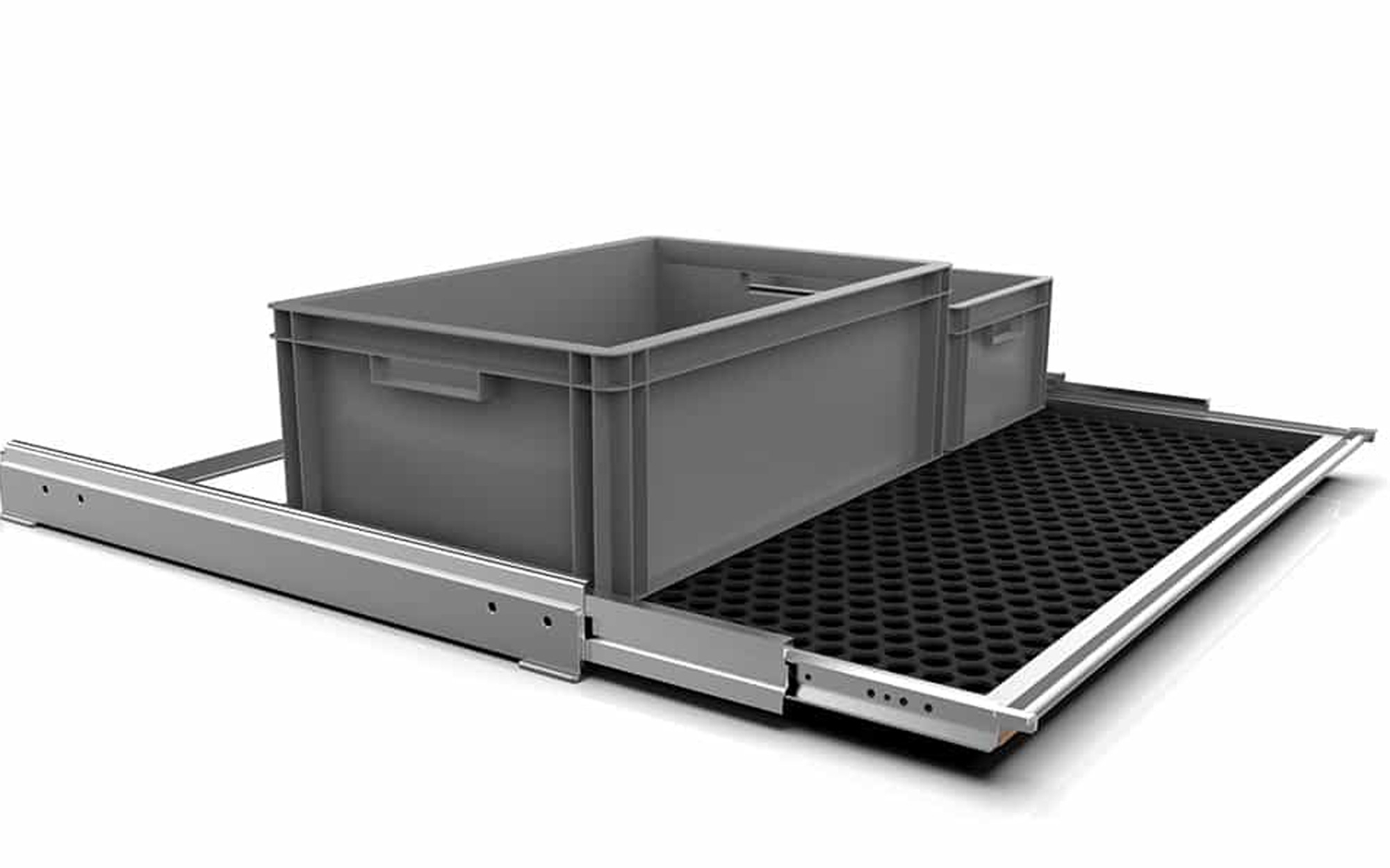 easygoinc. vanlife.module SLIDEOUT Heckauszug Kistenauszug - gesamte Breite für VW Caddy Maxi