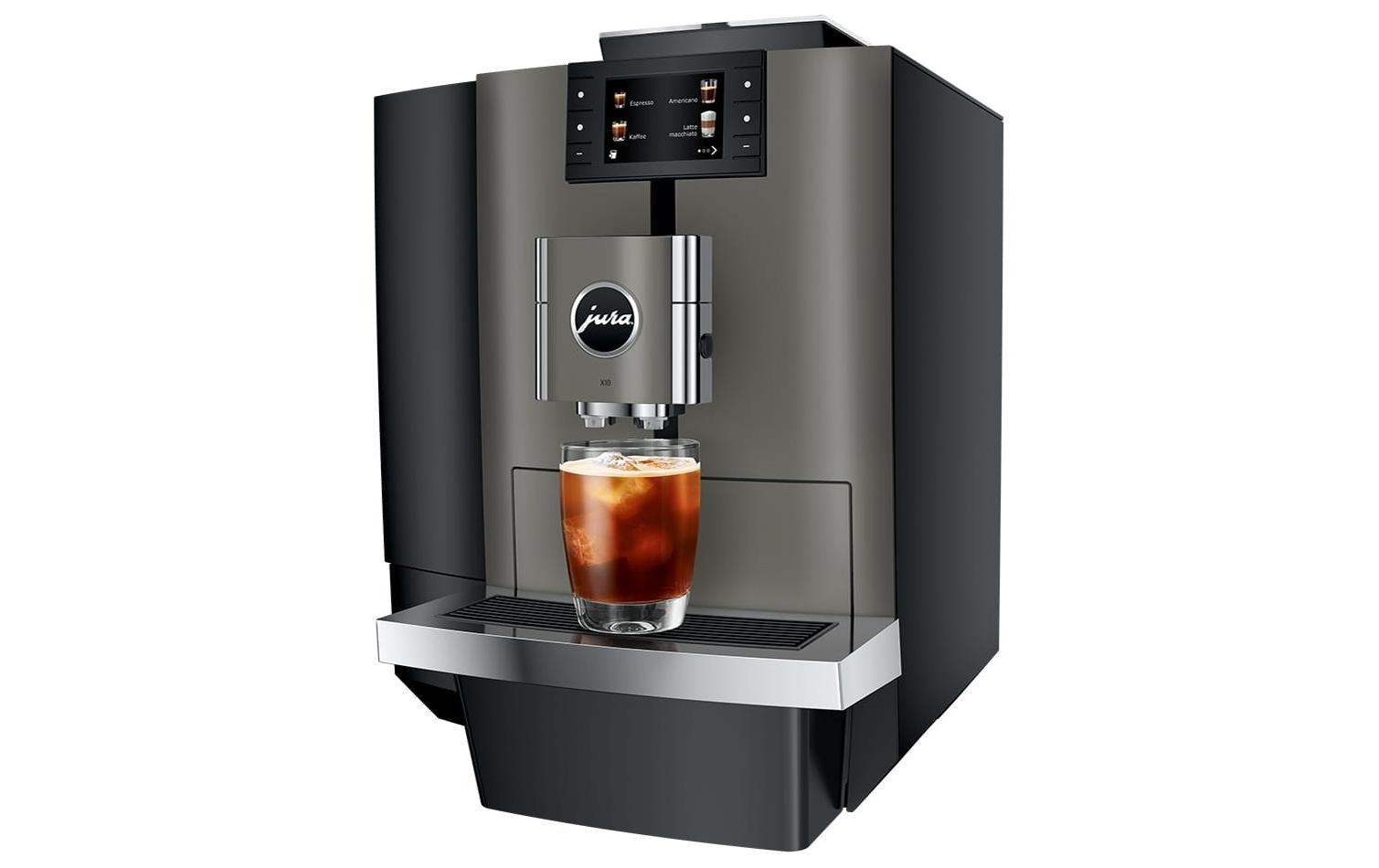 Kaffeevollautomat X10 Dark Inox (SA)<br>Kompakter Kaffeevollautomat mit 35 Kaffeespezialitäten und One-Touch-Lungo-Funktion