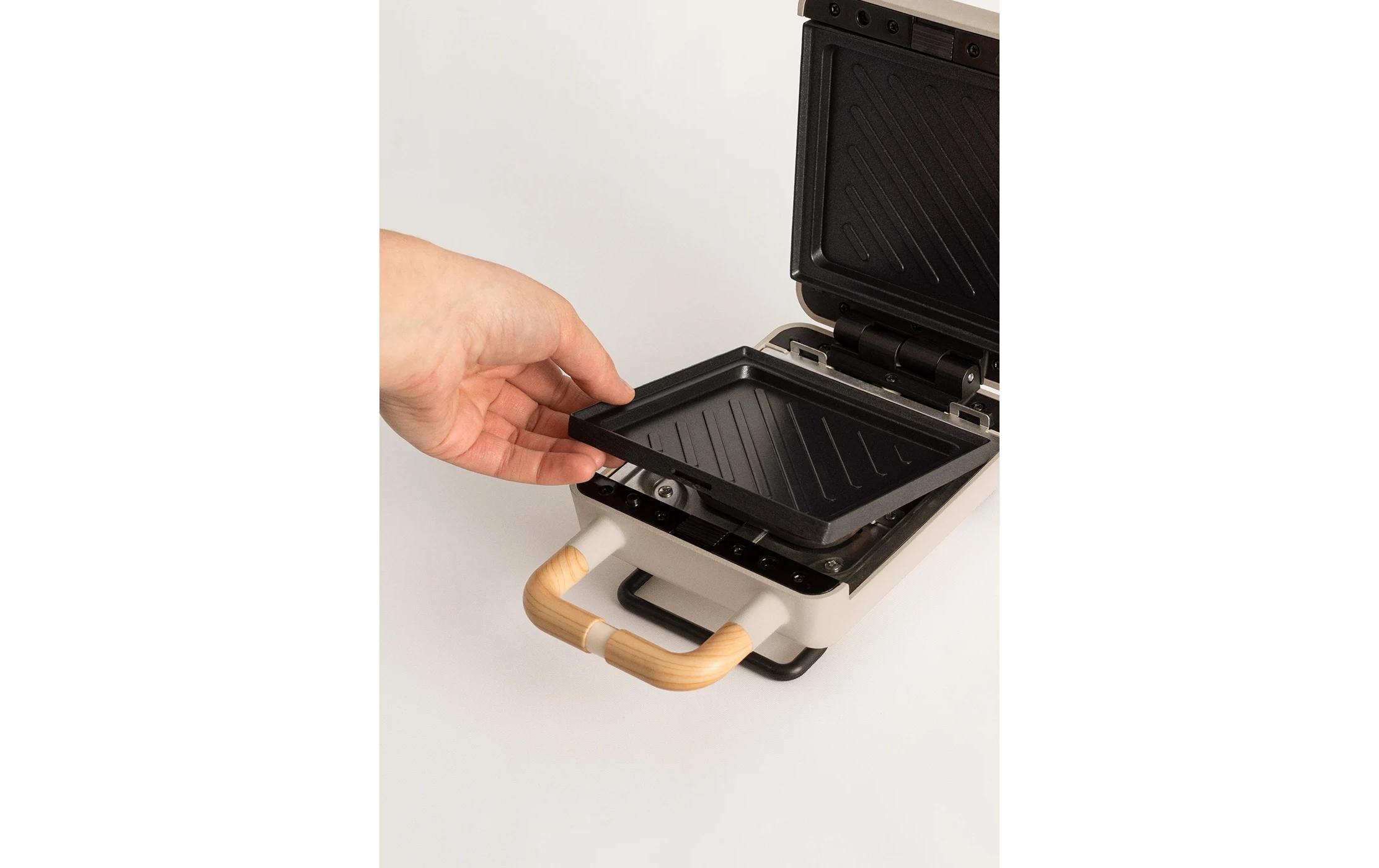 Waffeleisen Stone 2 in 1 Compact Sand2-in-1 Sandwich-Grill und Waffeleisen für vielseitigen Genuss