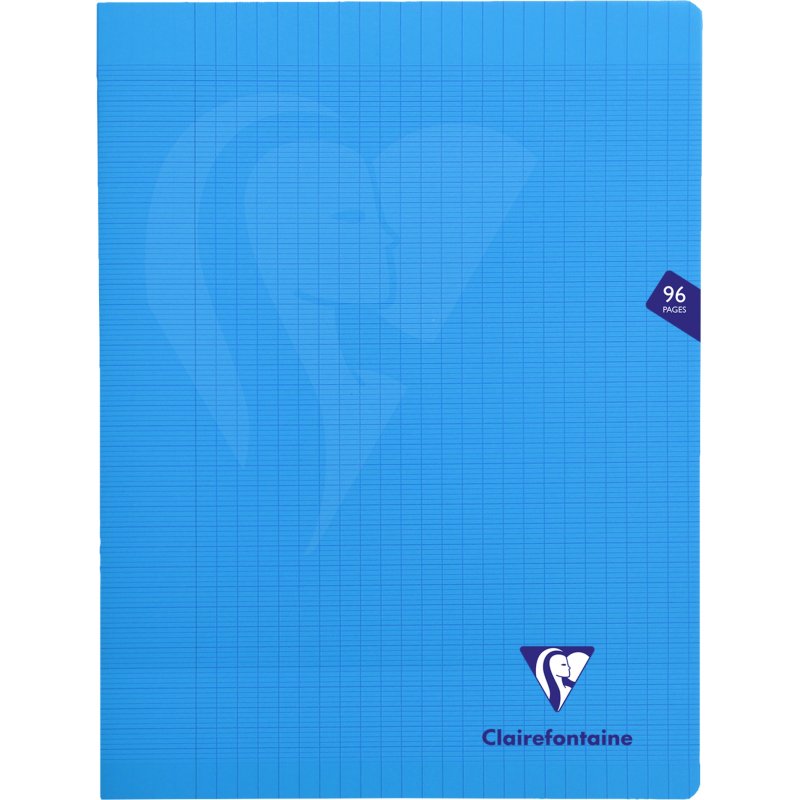 Cahier piqué Clairefontaine Mimesys 24 x 32 cm grands carreaux 140 pages  couleurs assorties