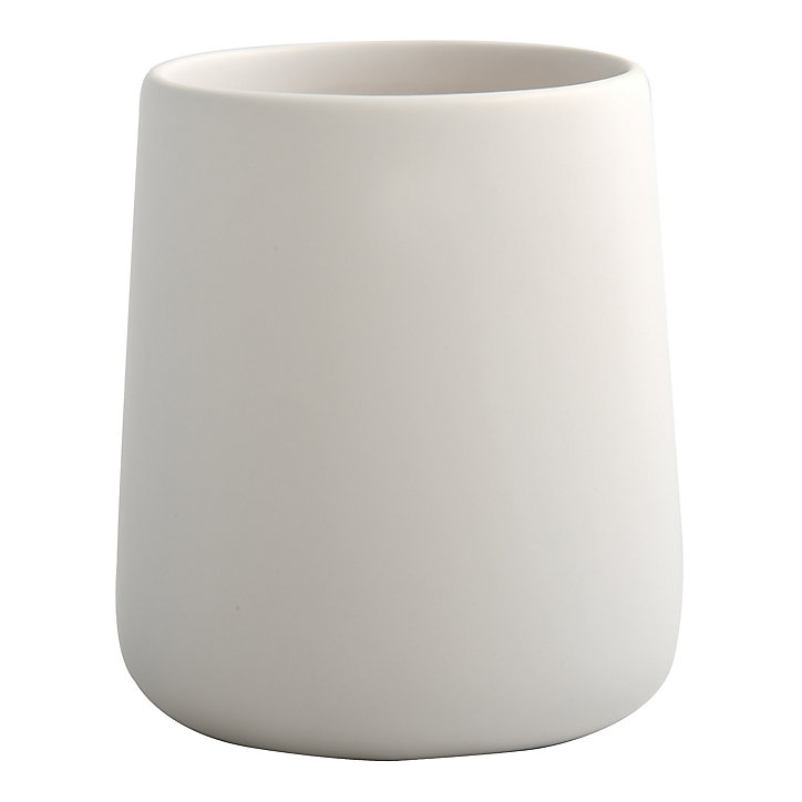 Gobelet MSV Spirella Maonie en céramique coloris blanc mat Ø8,5 x H.10 cm