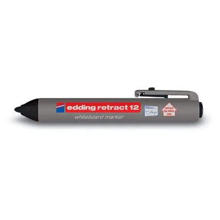 edding 12 Retract Whiteboardmarker, 1.5-3mm, schwarz