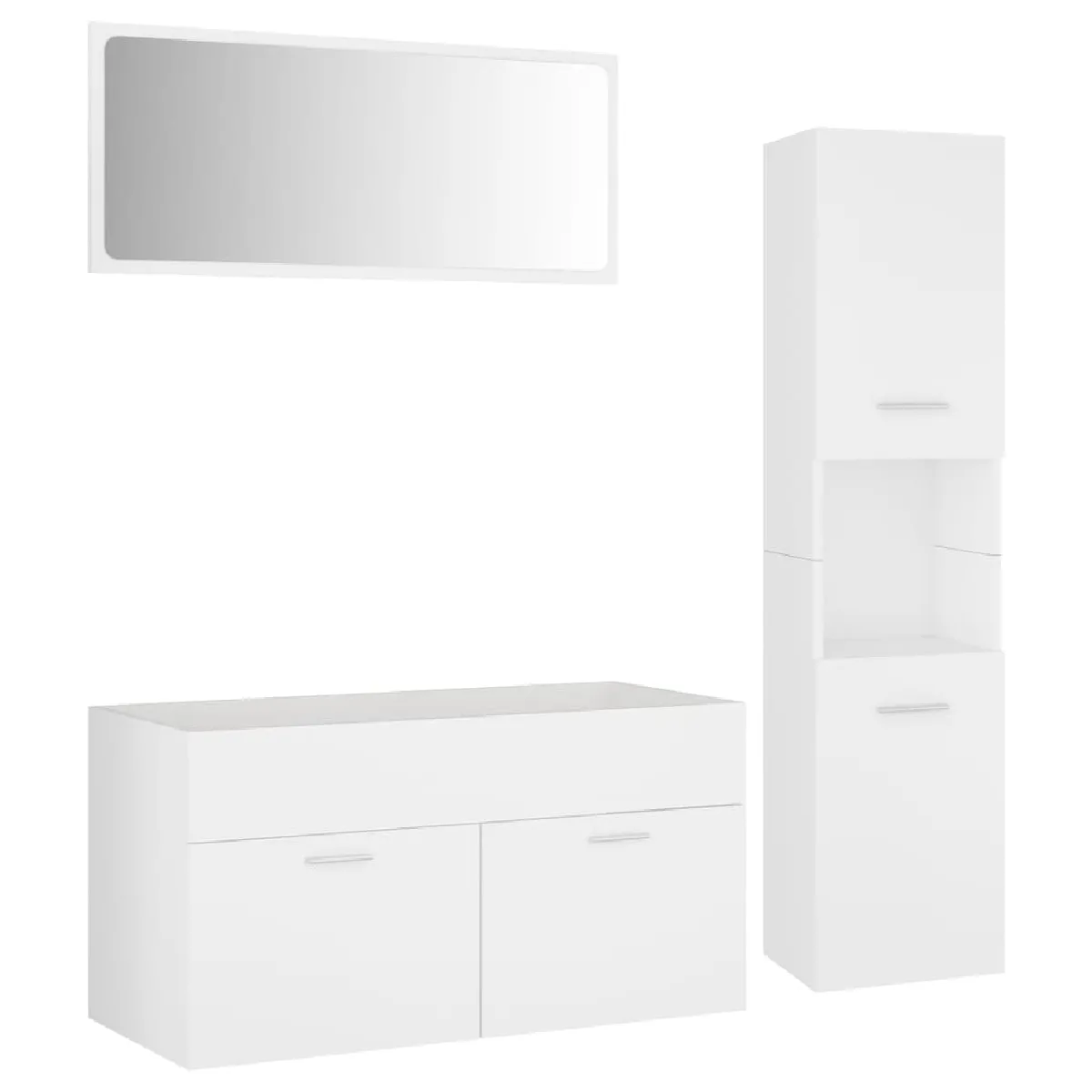 vidaXL Ensemble de salle de bain Blanc