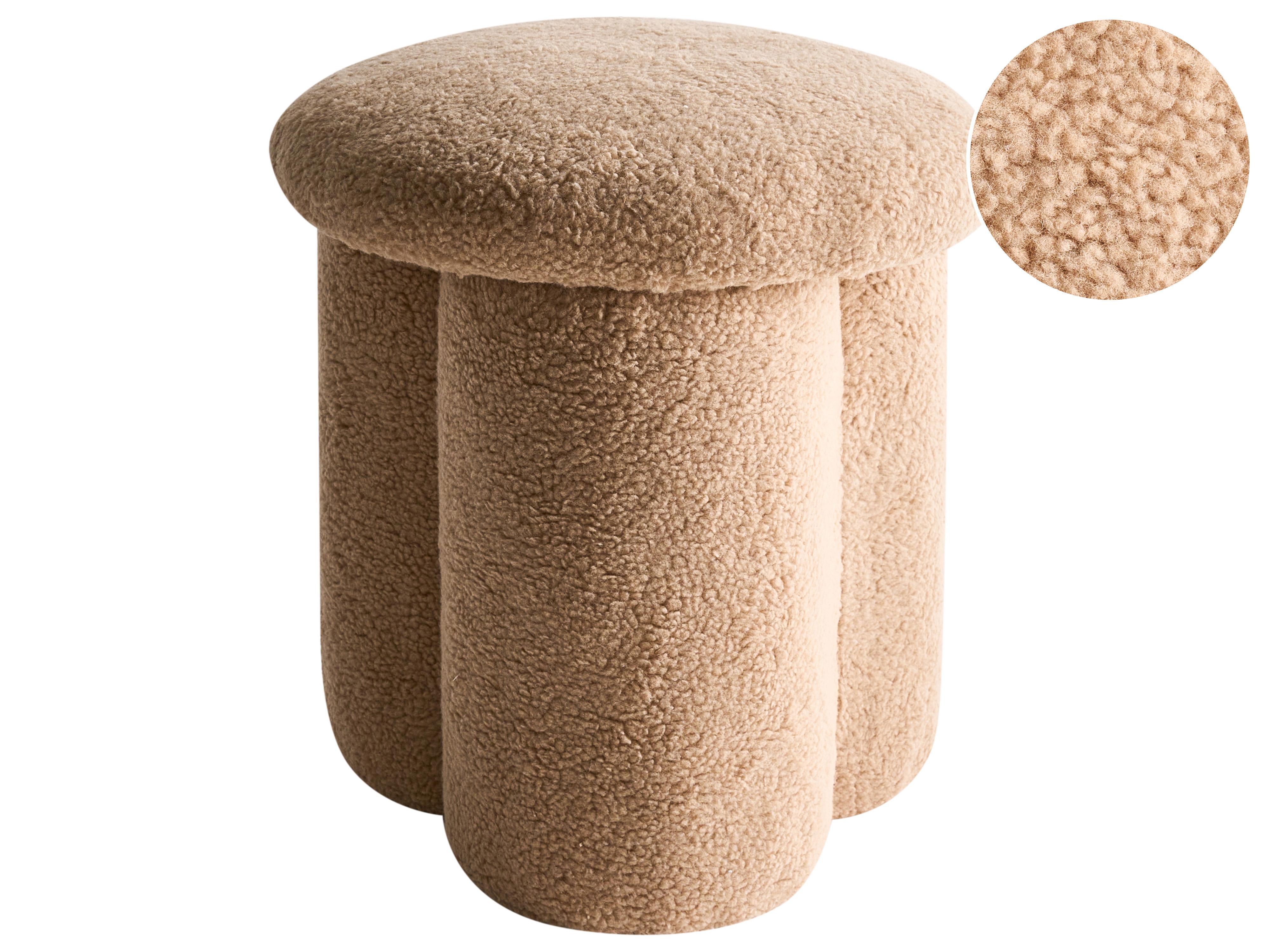 Poef CARRINGTON Bouclé Beige