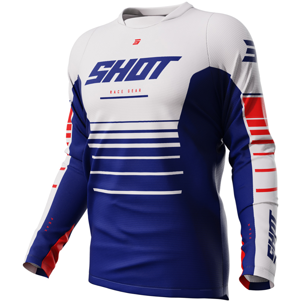 Shot - Maillot Devo Peak Blanc / Bleu / Rouge