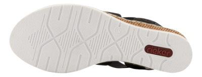 Rieker Damesandal med hæl Sort V38G8-00
