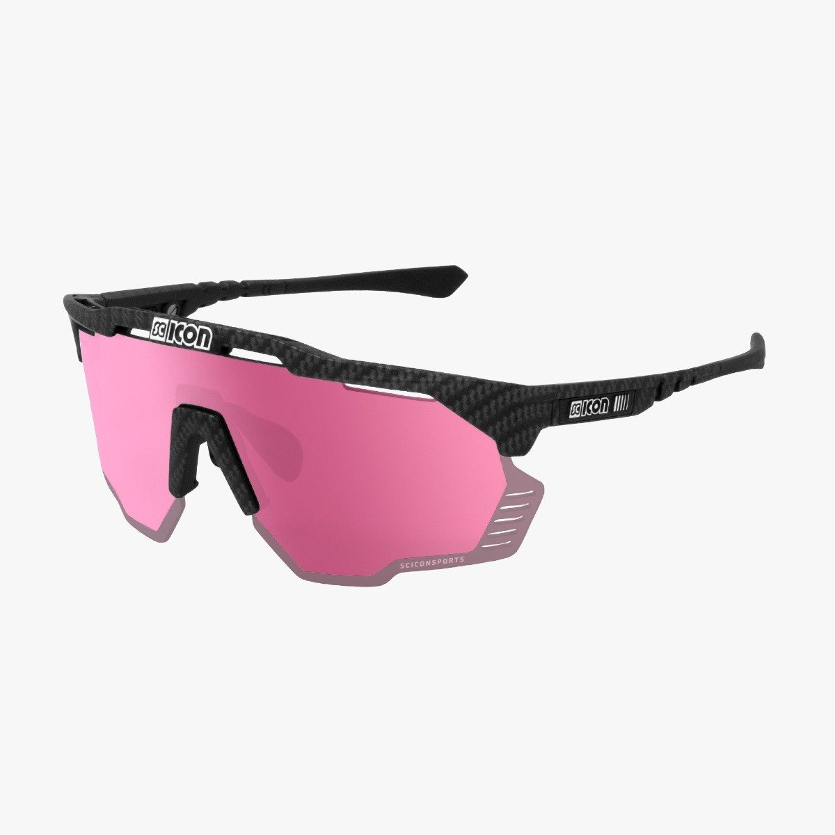 Scicon Aeroshade Kunken cykelbriller Matte Carbon Green Trail