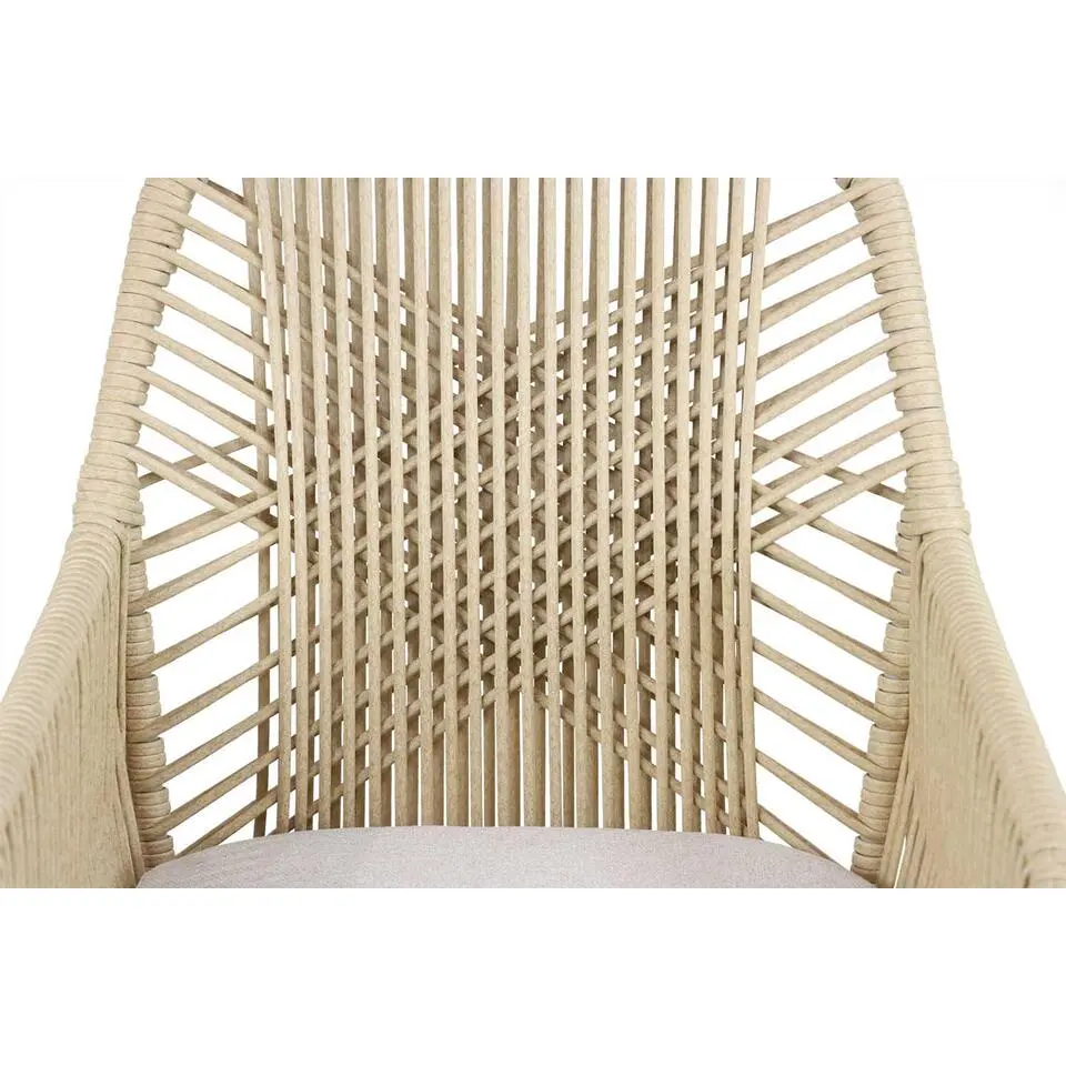 Tuinset 4 personen 180 cm Aluminium/rope Taupe Coco Vedra/Vienna