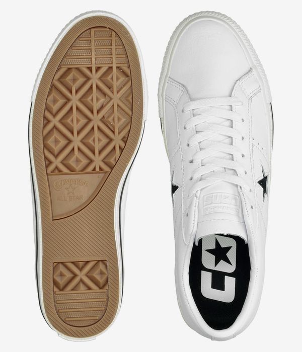 Converse CONS One Star Pro Leather Schuh (white black egret)