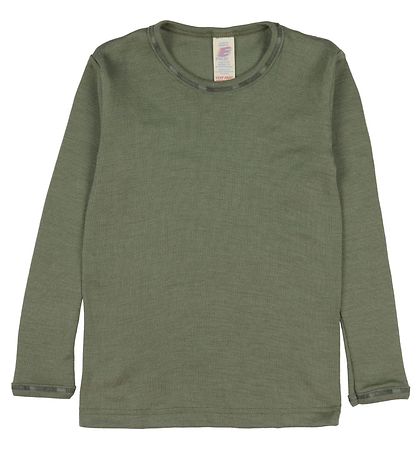 Engel Mütze - Wolle/Seide - Olive