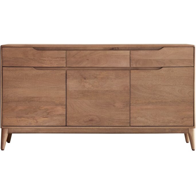 Buffet en bois de manguier massif Gabrielle H 81 x L 150 x P 40 cm
