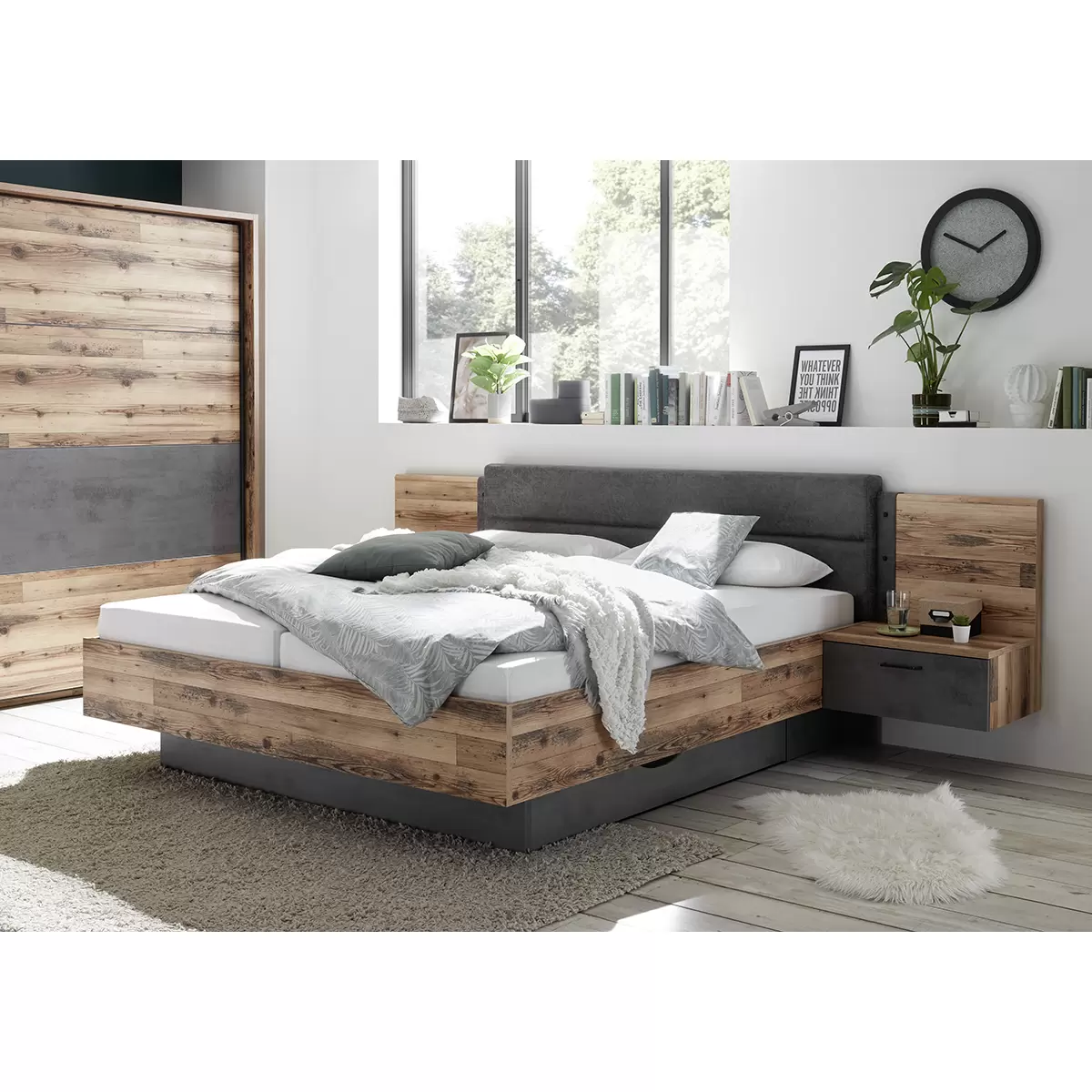 Bettanlage Alicante 180 x 200 graphit,braun