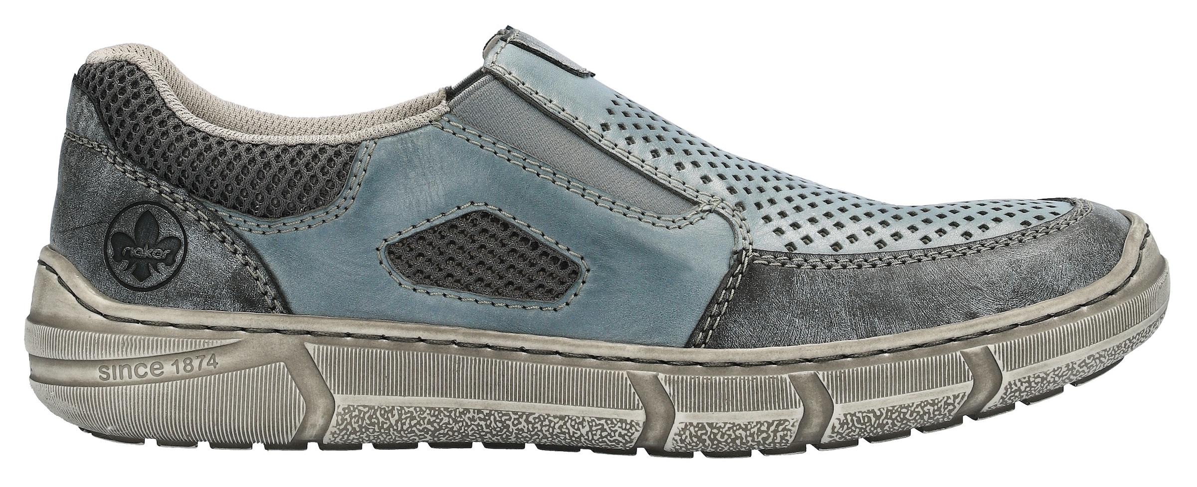 Rieker Slipper  , Halbschuh, Freizeitschuh mit seitlichem Gummizug für guten Sitz