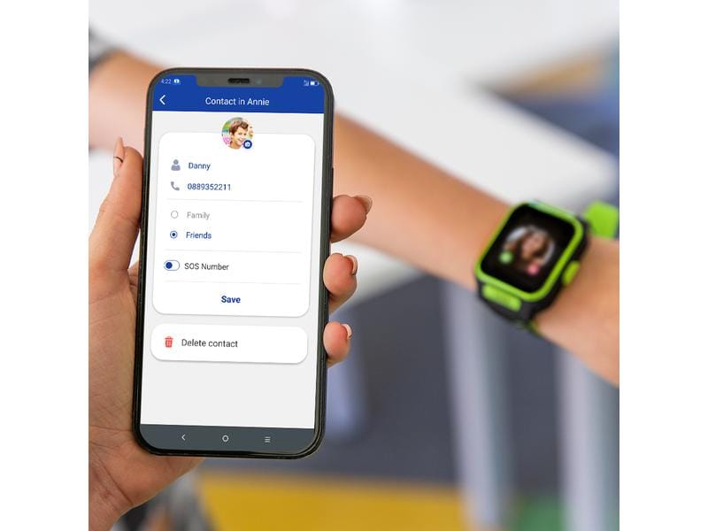 MyKi Smartwatch GPS Kinder Uhr MyKi 4 Weiss/Pink mit SIM-Ka Kinder Smartwatch mit GPS Traker und SOS-Taste, inkl. 1 Monat gratis Daten und Voice SIM-Karte