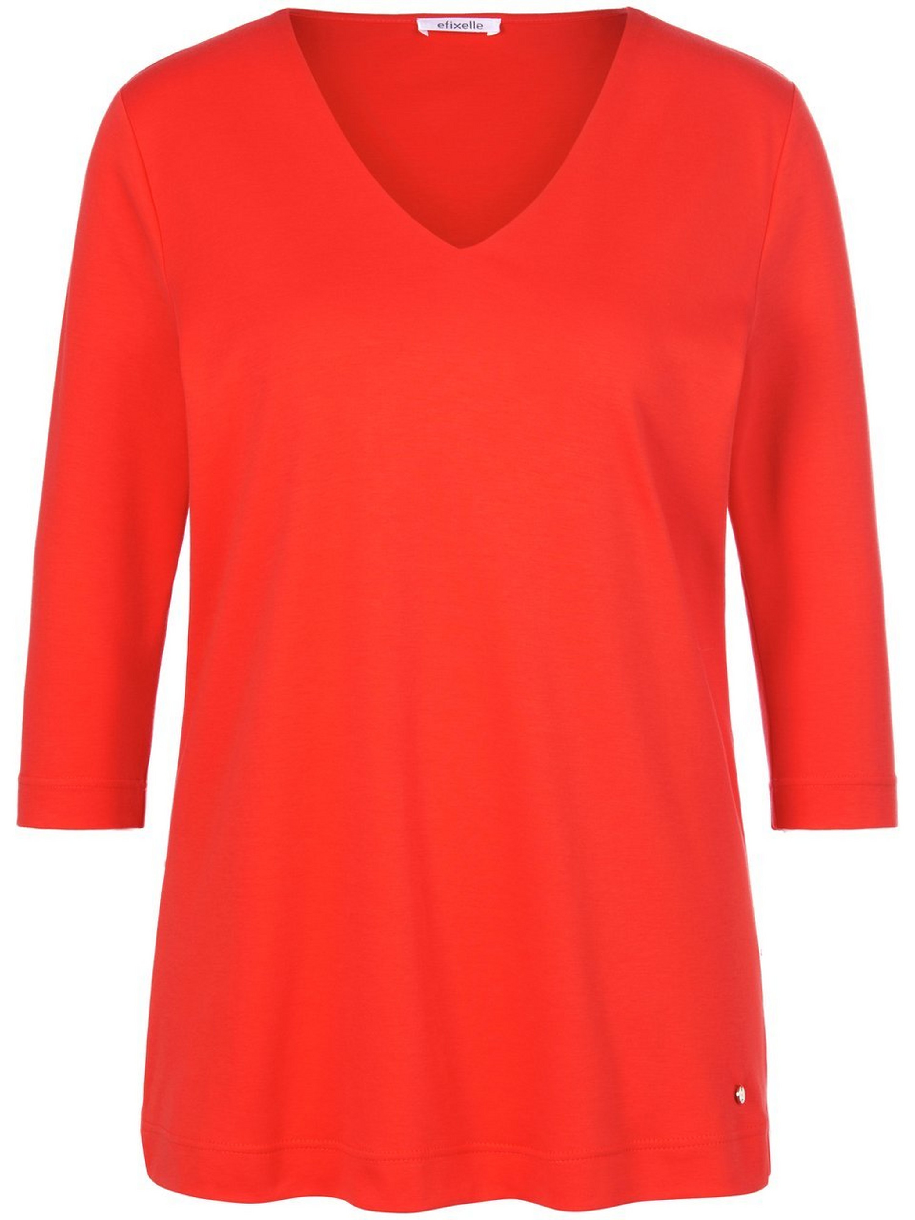 V-Shirt mit 3/4-Arm