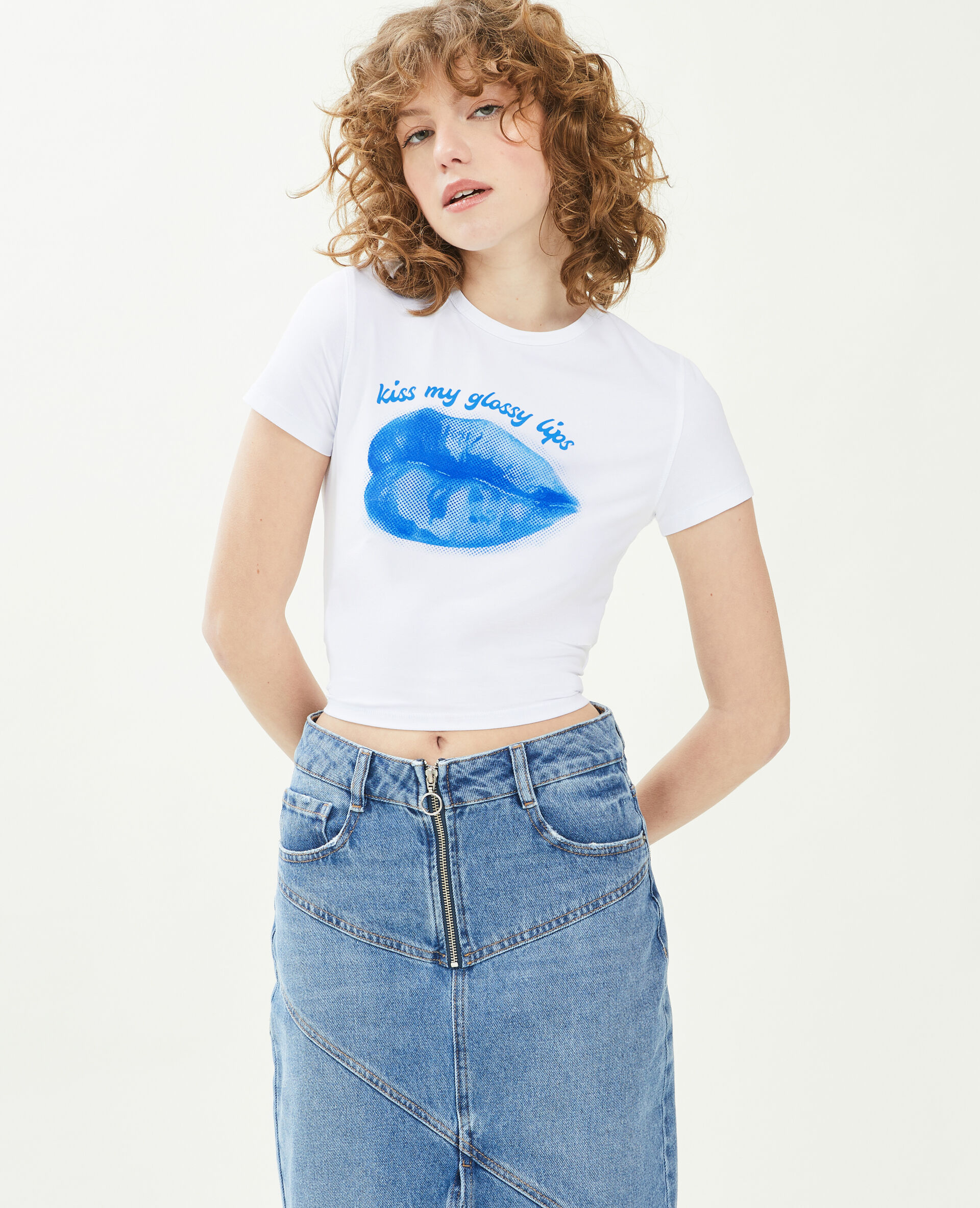 T-shirt cropped - Blanc