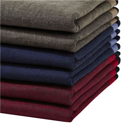 Mouchoirs tissu unis finition satin - Lot de 6