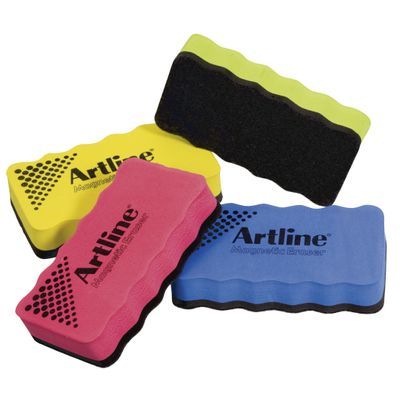 Brosse magnétique ARTLINE - pour tableaux blancs - corps mousse - disponible dans différentes couleurs