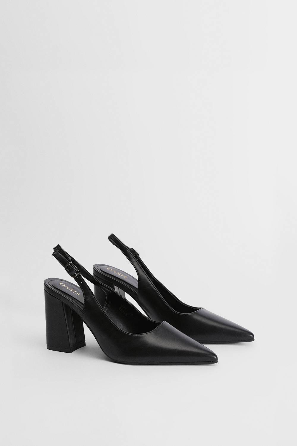 Oasis Chaussures À Talon Nicola En Synthétiquecuir Verni À Bride Arrière Et Bout Pointu