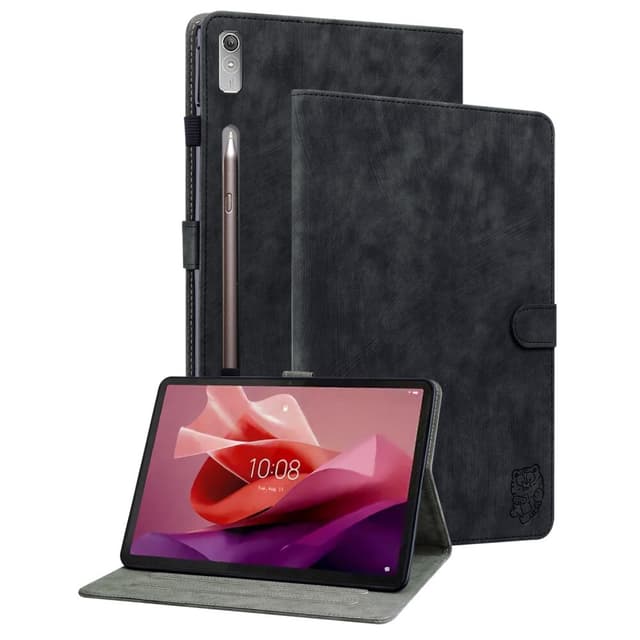 SKALO Lenovo Tab P12 Cute Tiger PU-læder Flip Cover