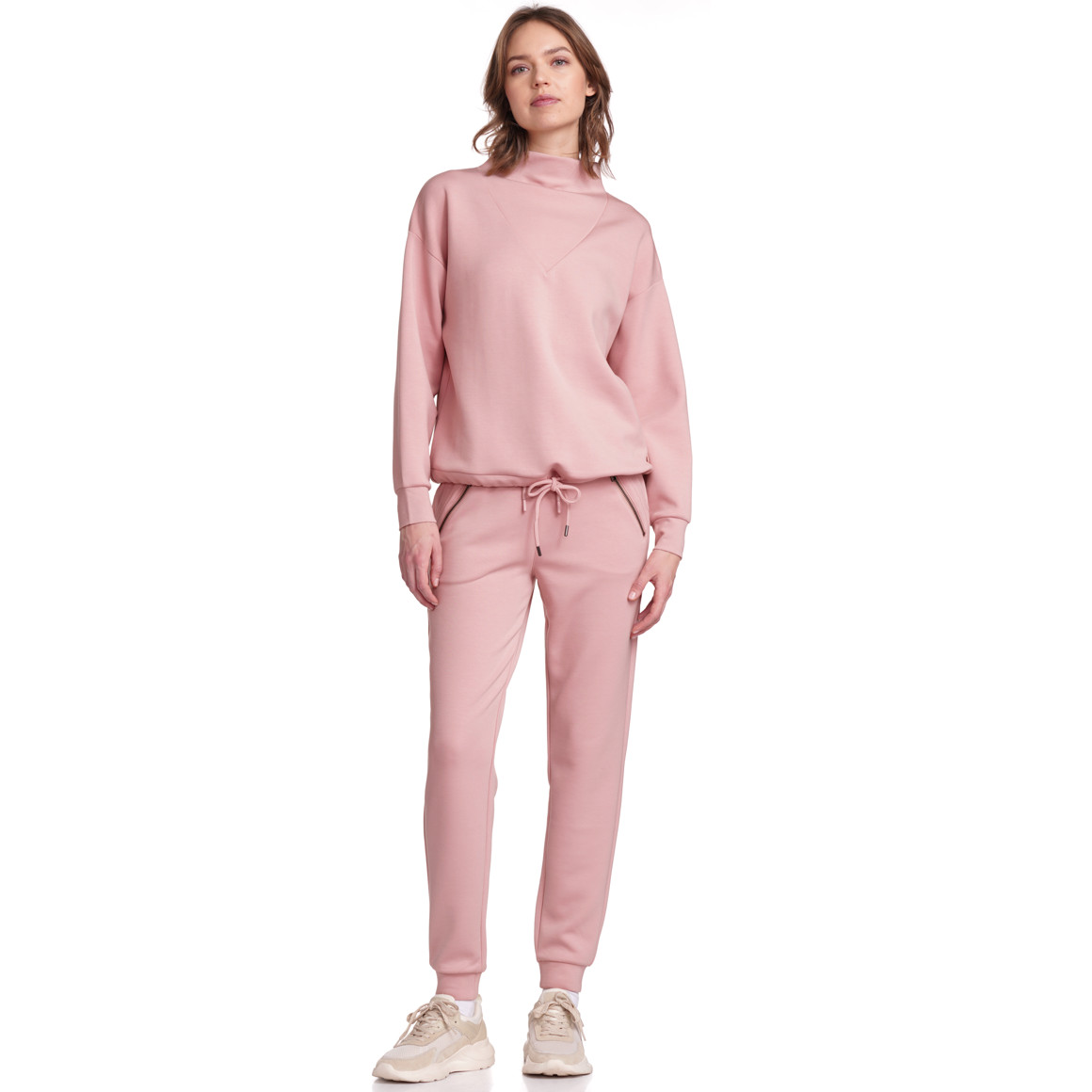 Gina Collection Damen Sweatshirt aus Modal-Mix rosa