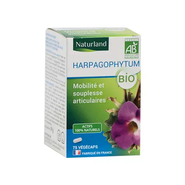 Naturland Organic Harpagophytum 75 cápsulas vegetais