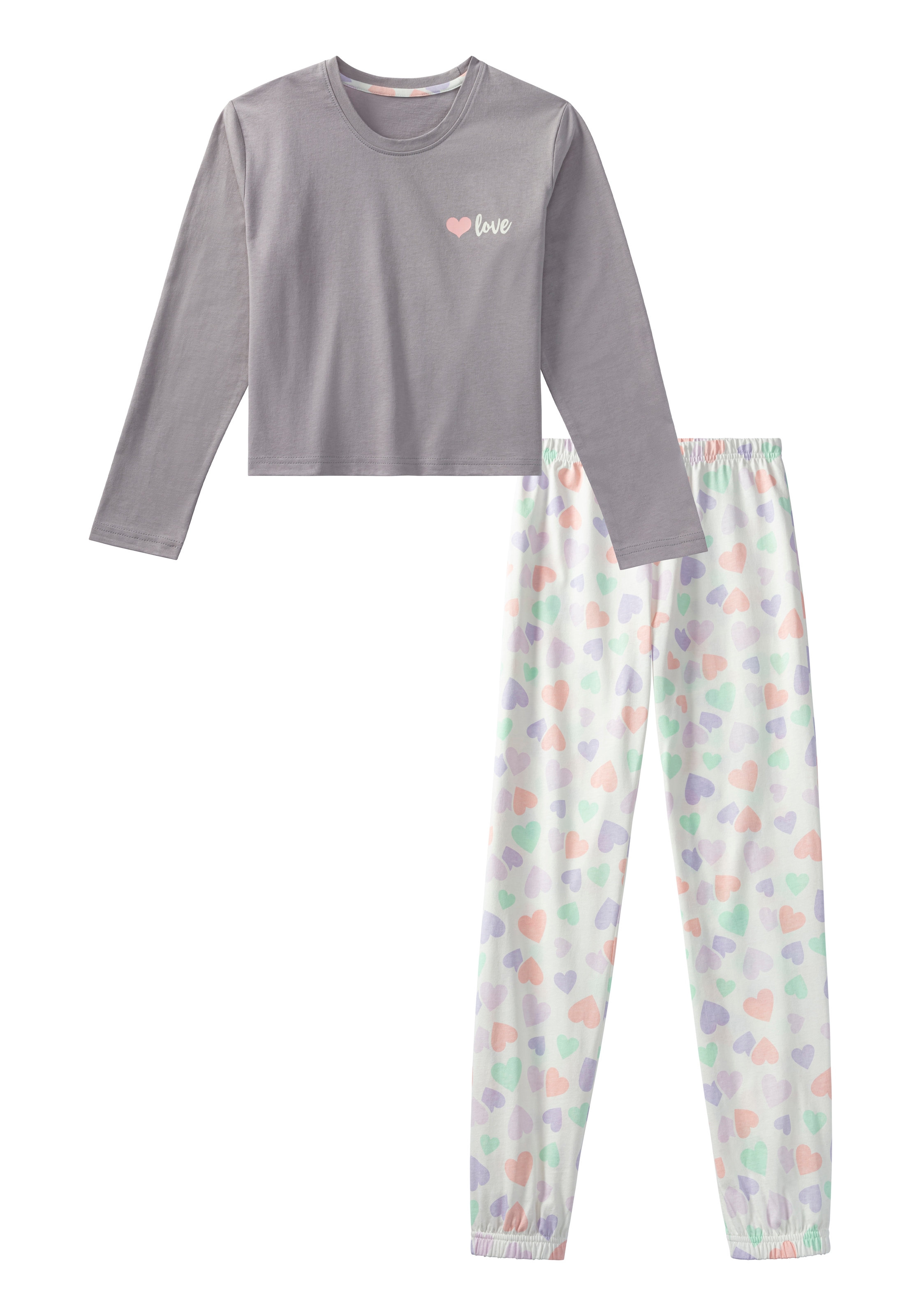 petite fleur Pyjama, 2 Stk. Schlafanzug mit modisch kurzem Shirt