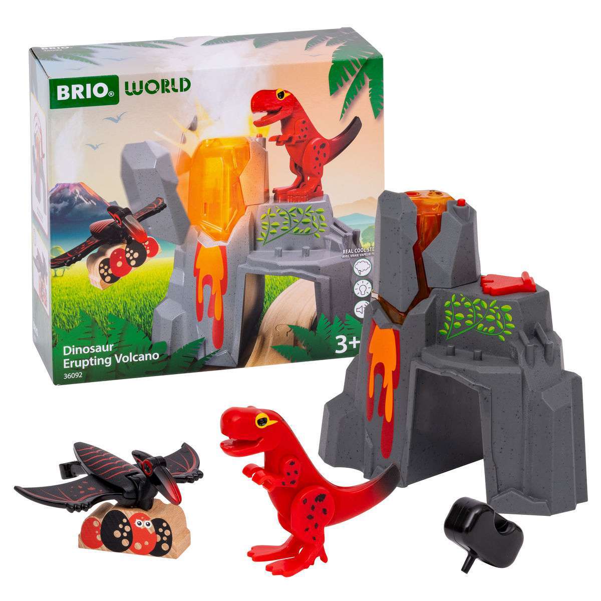 BRIO Spiel Dinosaurier-Vulkan mit Ausbruchsfunktion