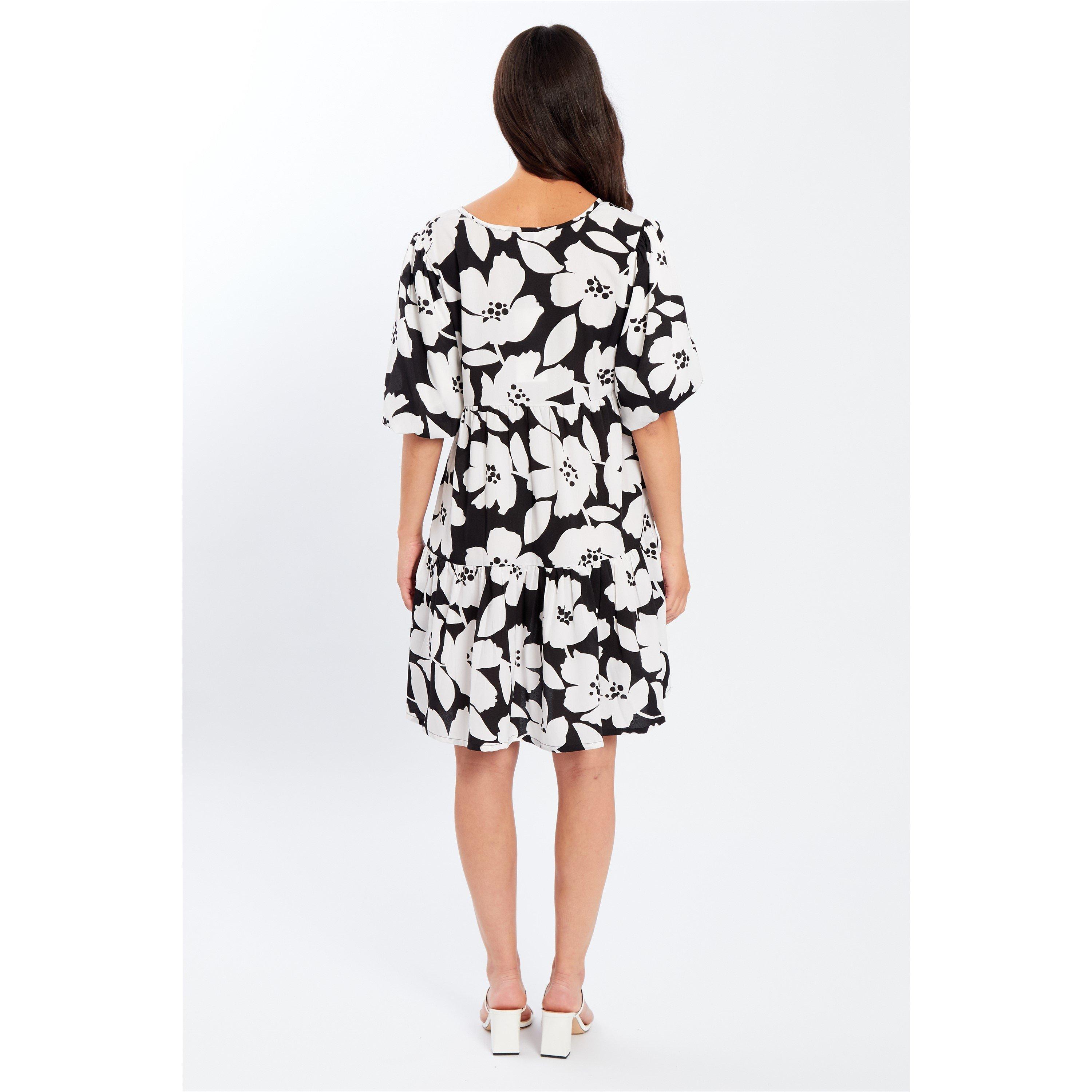 Be You V V Neck Smock Mini Dress