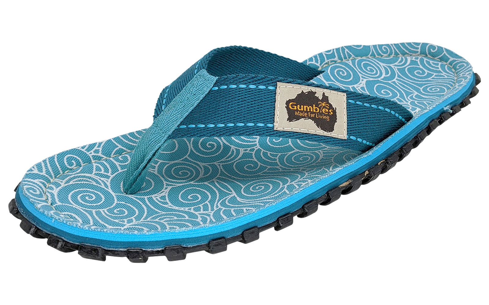 Gumbies Turquoise Swirls Damen Sandale