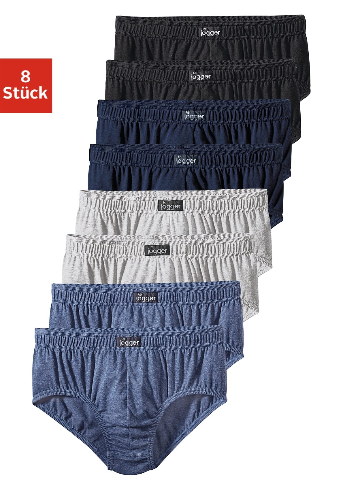 le jogger® Slip, 8 Stk. aus angenehm weicher Baumwoll-Qualität