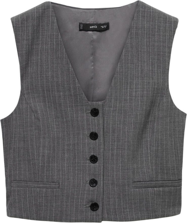MANGO Pinstriped suit waistcoat 92
