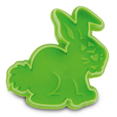 Städter Präge Ausstecher Hase 6cm grün Kunststoff