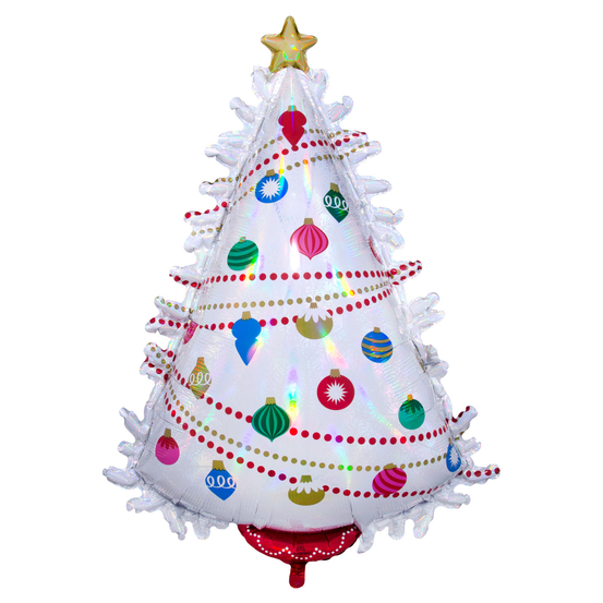 Ballon foil en aluminium Sapin blanc 91x66 cm