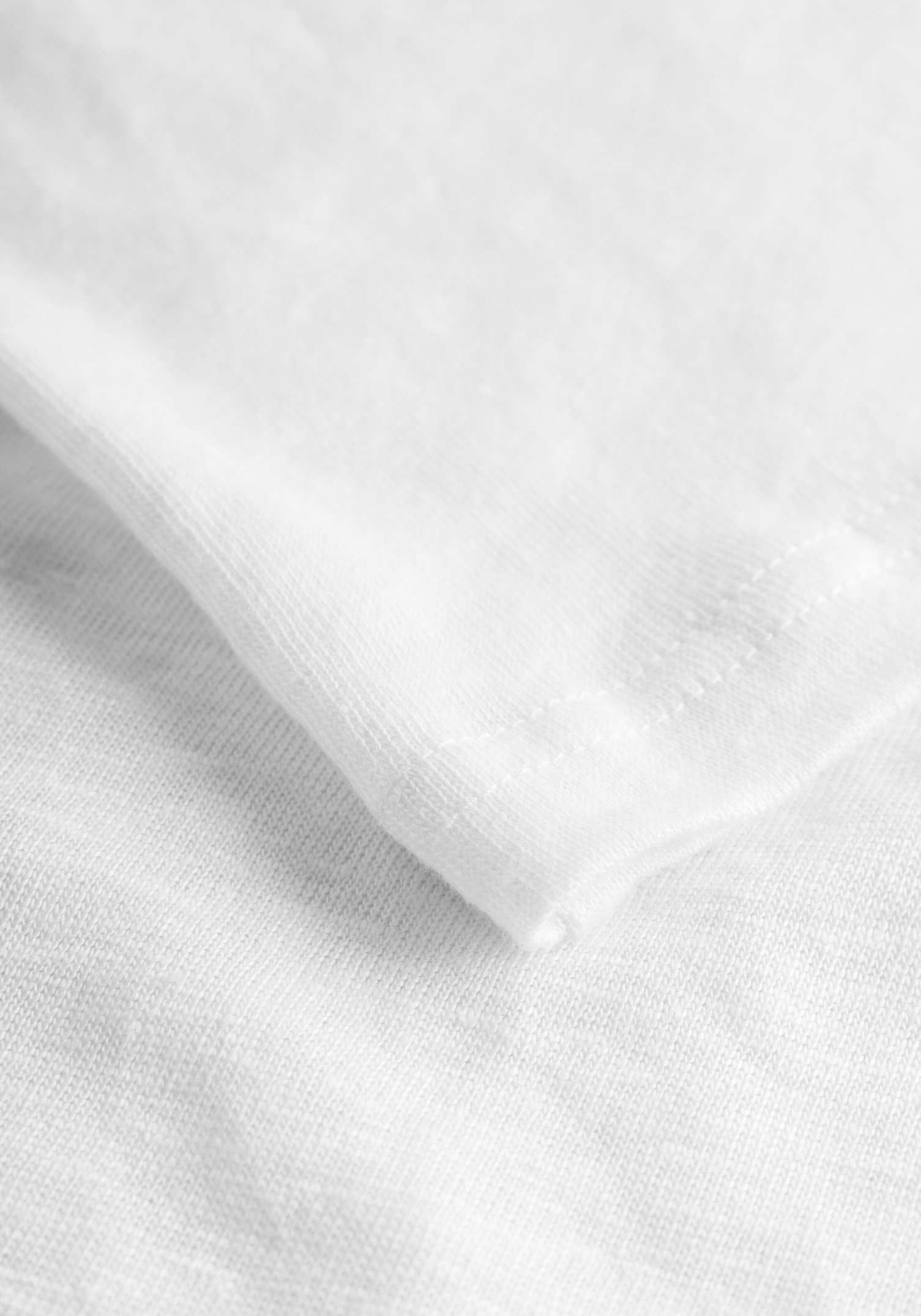 Knowledge Cotton Apparel Leinen-T-Shirt Reg Linen Bright White