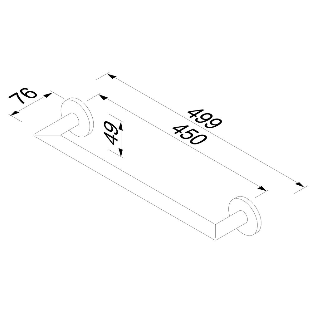 Geesa Nemox handdoekrek 49,9cm goud geborsteld