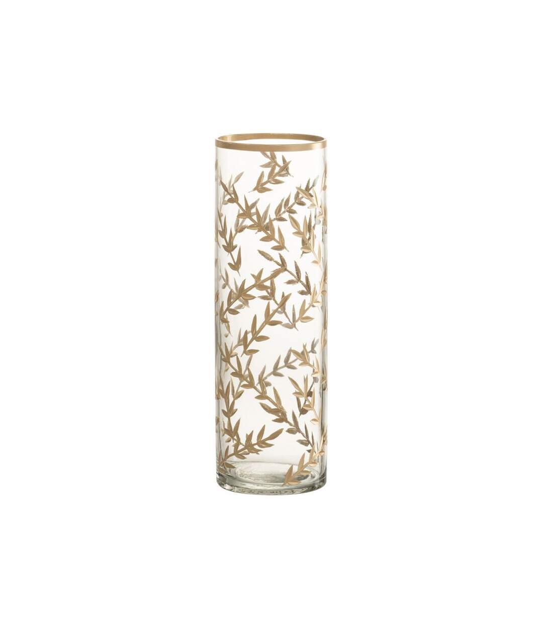 Paris Prix - Photophore Design En Verre arbre Blé 24cm Or