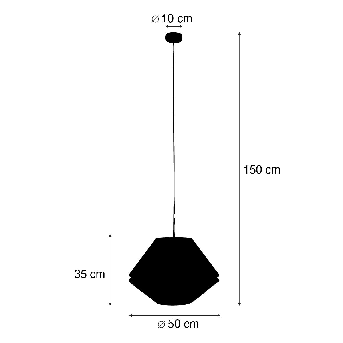Moderne hanglamp brons met dubbele velours kap blad dessin en beige - Combi 1