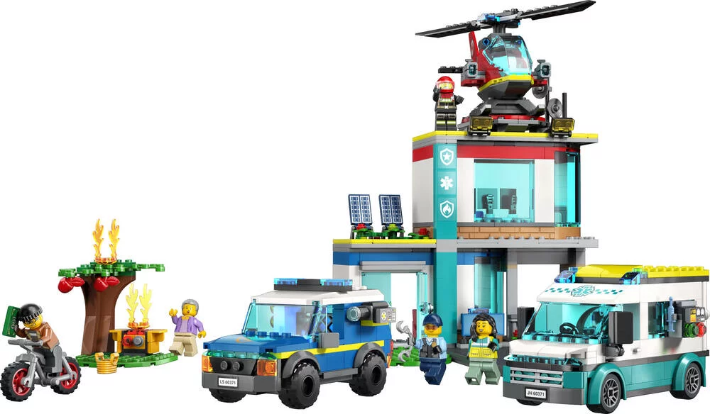 LEGO®CITY 60371- LE QG DES VEHICULES D’URGENCE