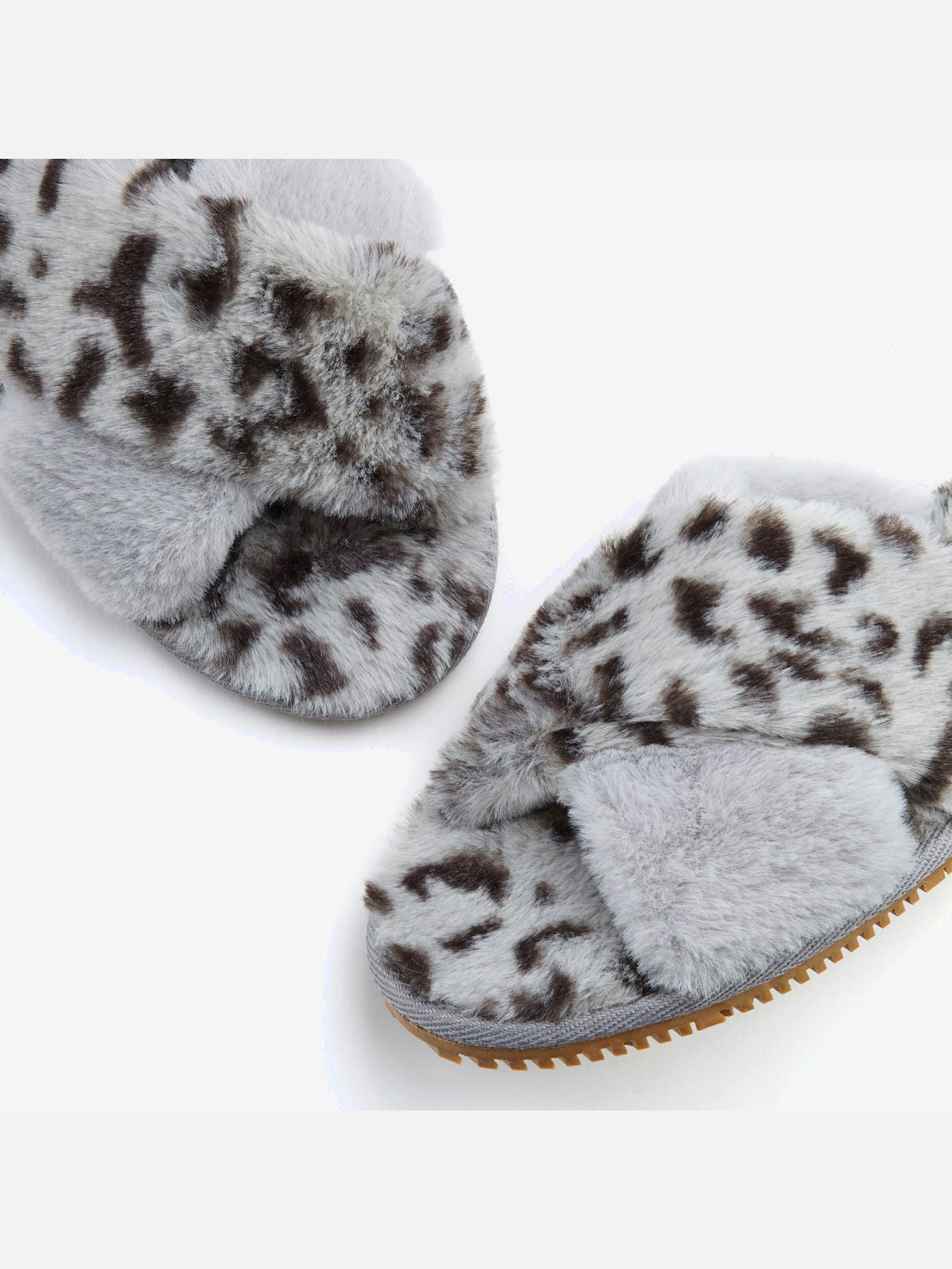 Mules imprimé léopard tendance et bande croisée confortable