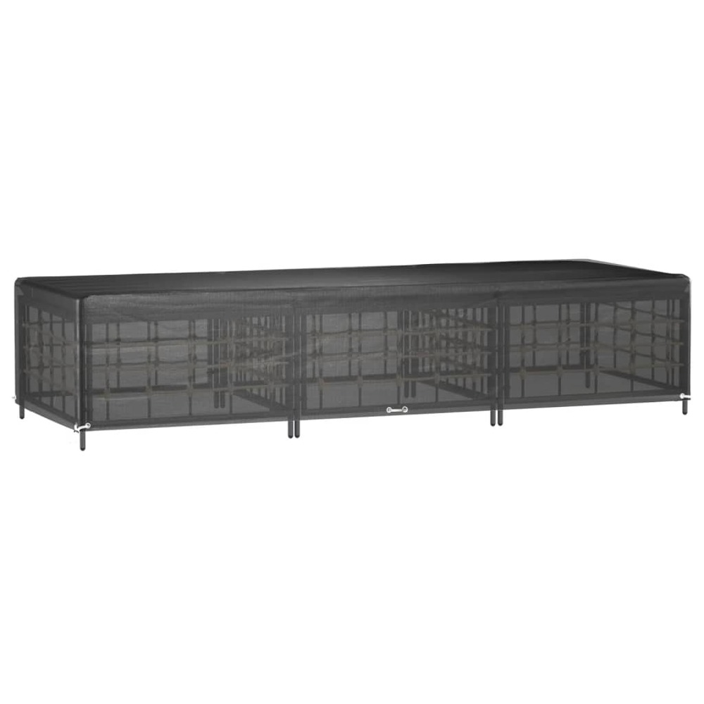 Housses pour chaise longue 2 pcs 12 œillets 205x75x40 cm pe