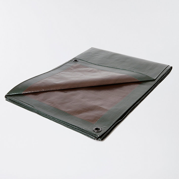 Bâche lourde réversible vert marron 4 x 5 m