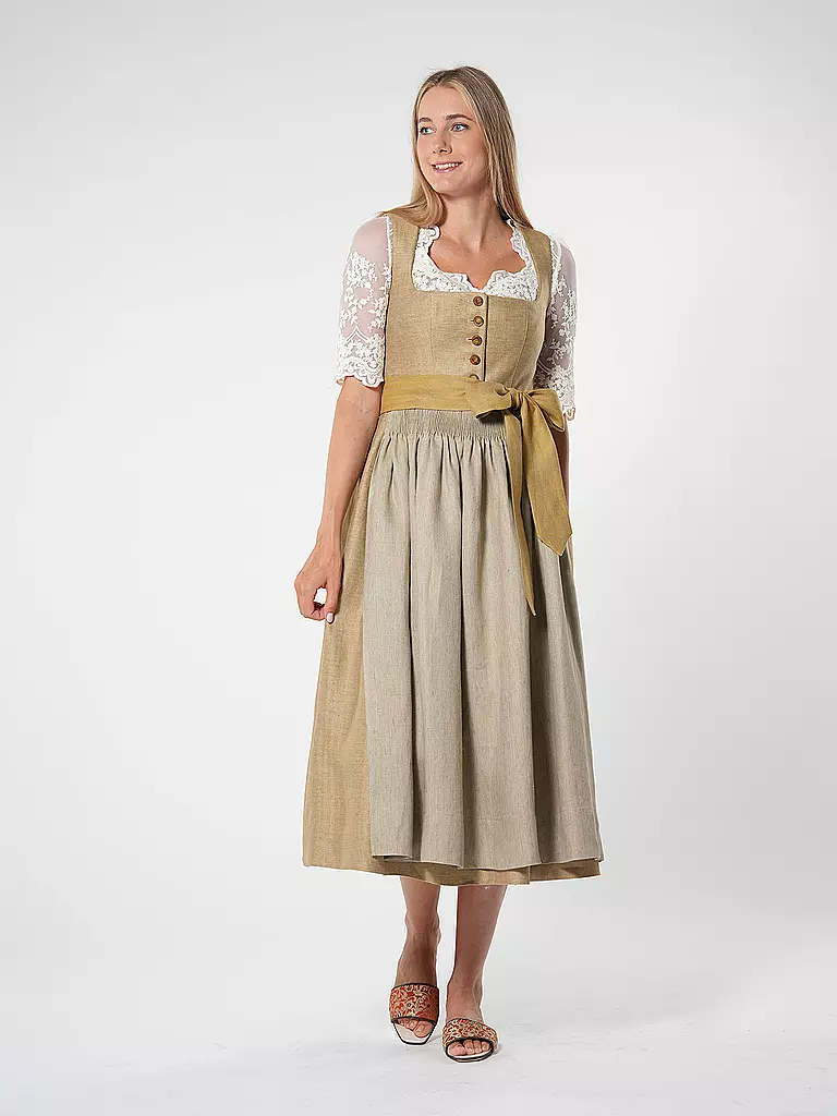 GOTTSEIDANK Dirndl HELENE gelb