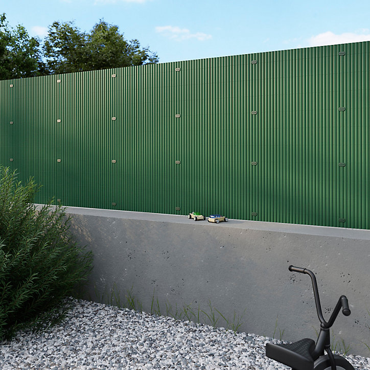 Poteau de clôture à encoche Blooma vert h.110 cm