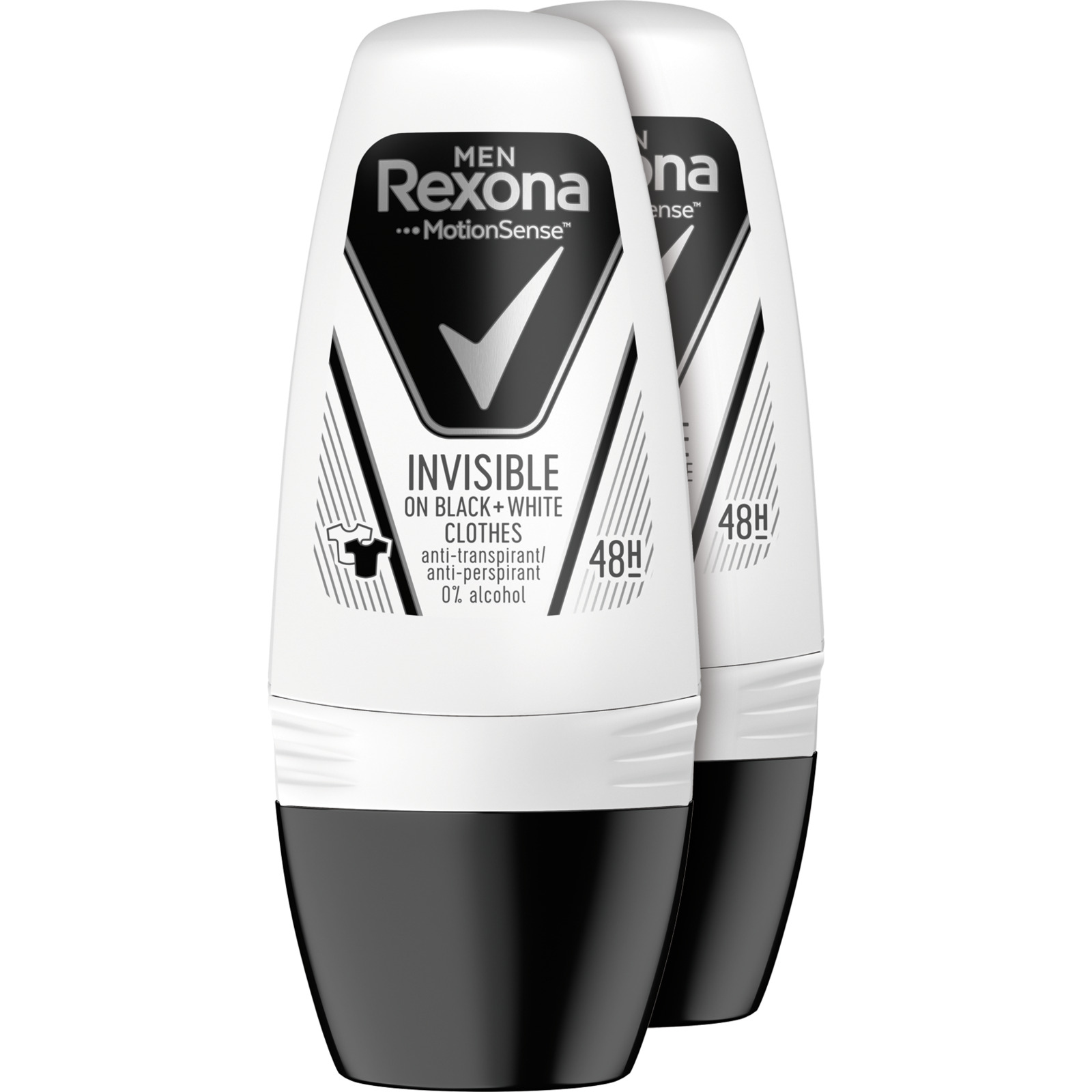 Rexona Deo Roll-on Invisible Black & White Men 2 x 50 ml