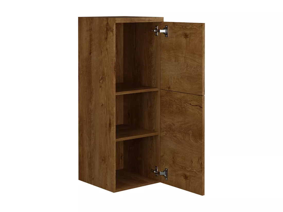 Colonne de salle de bain suspendue effet bois - L30 x P30 x H83 cm - MIELA II