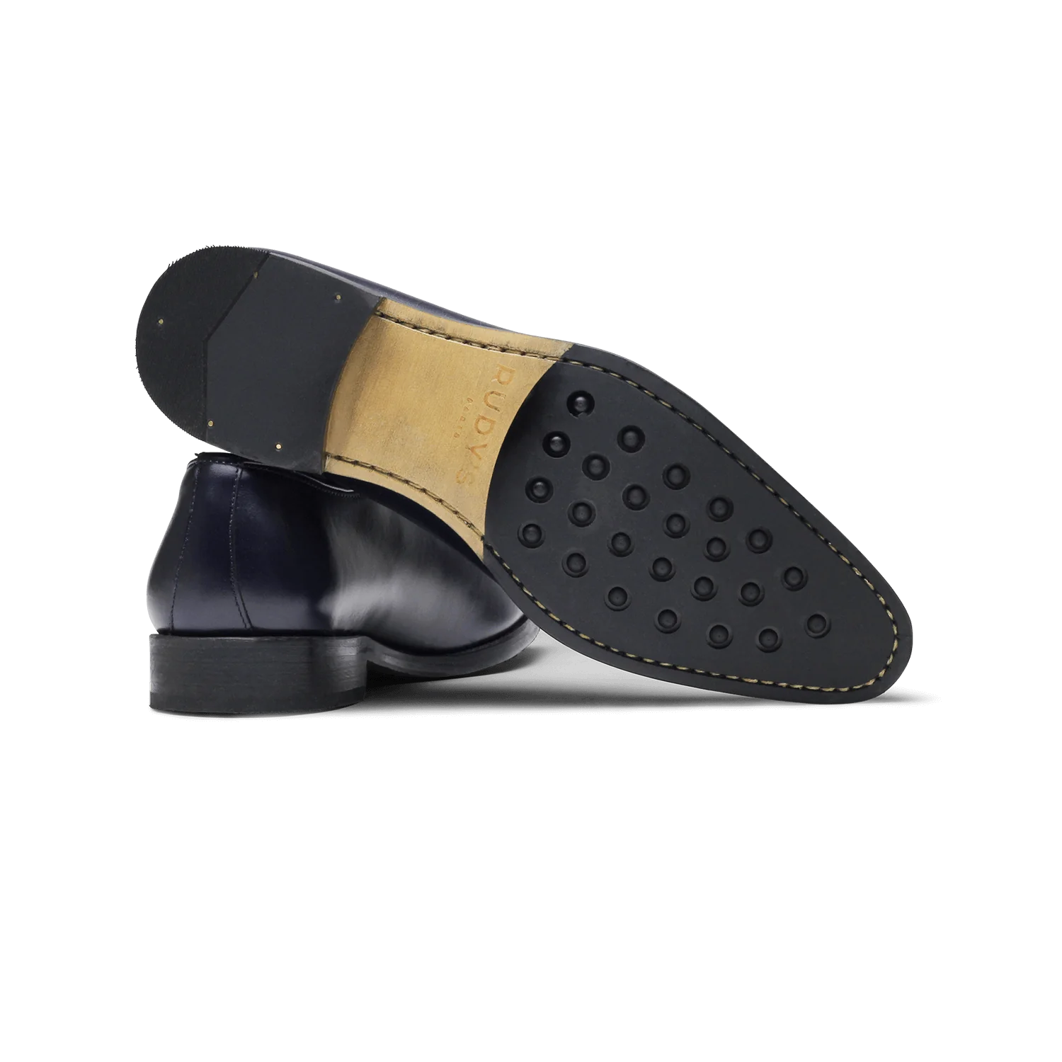 Roller-Richelieu en cuir marine