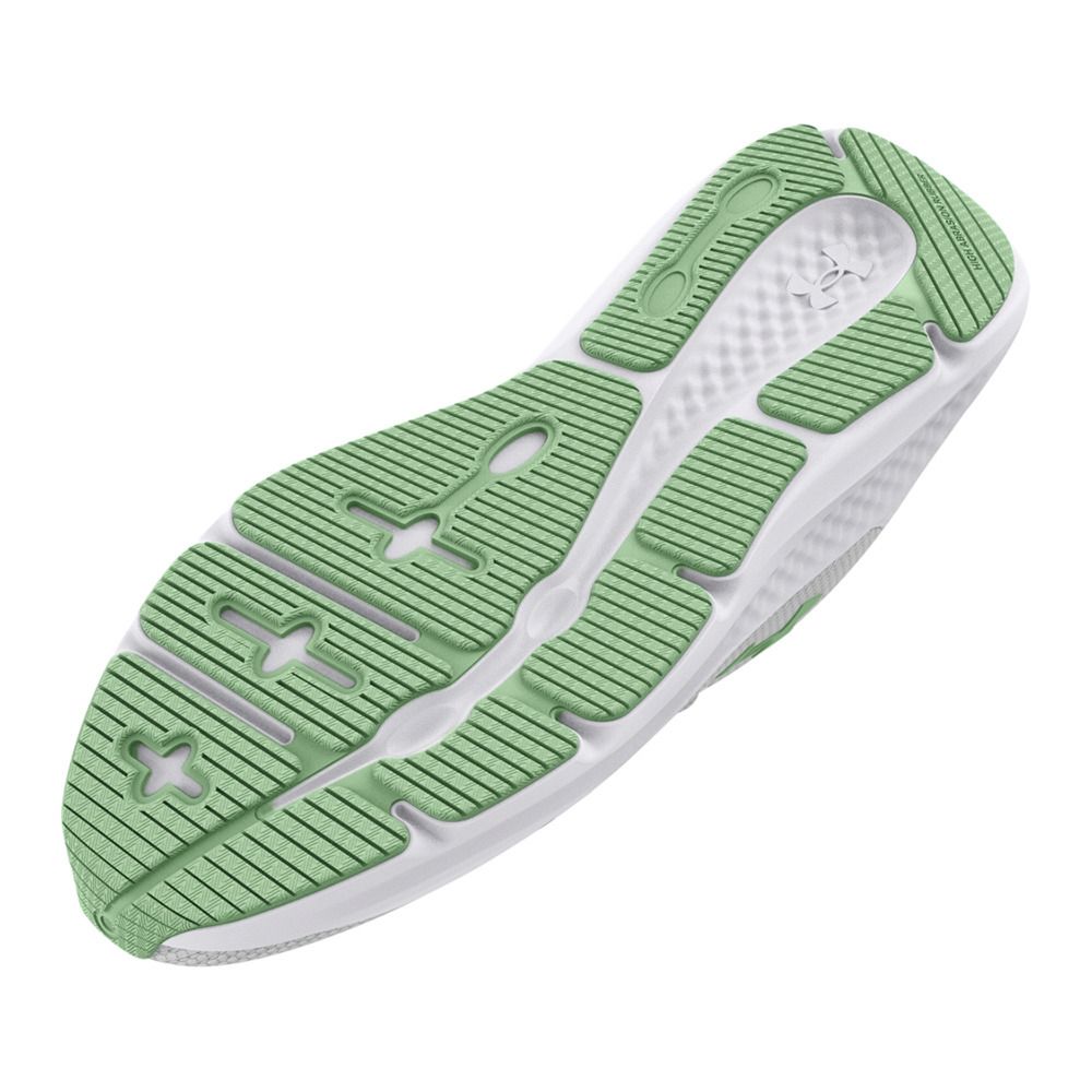 Under Armour UA CHARGED PURSUIT 3 TWIST - Chaussures running Femme white/white/aqua foam