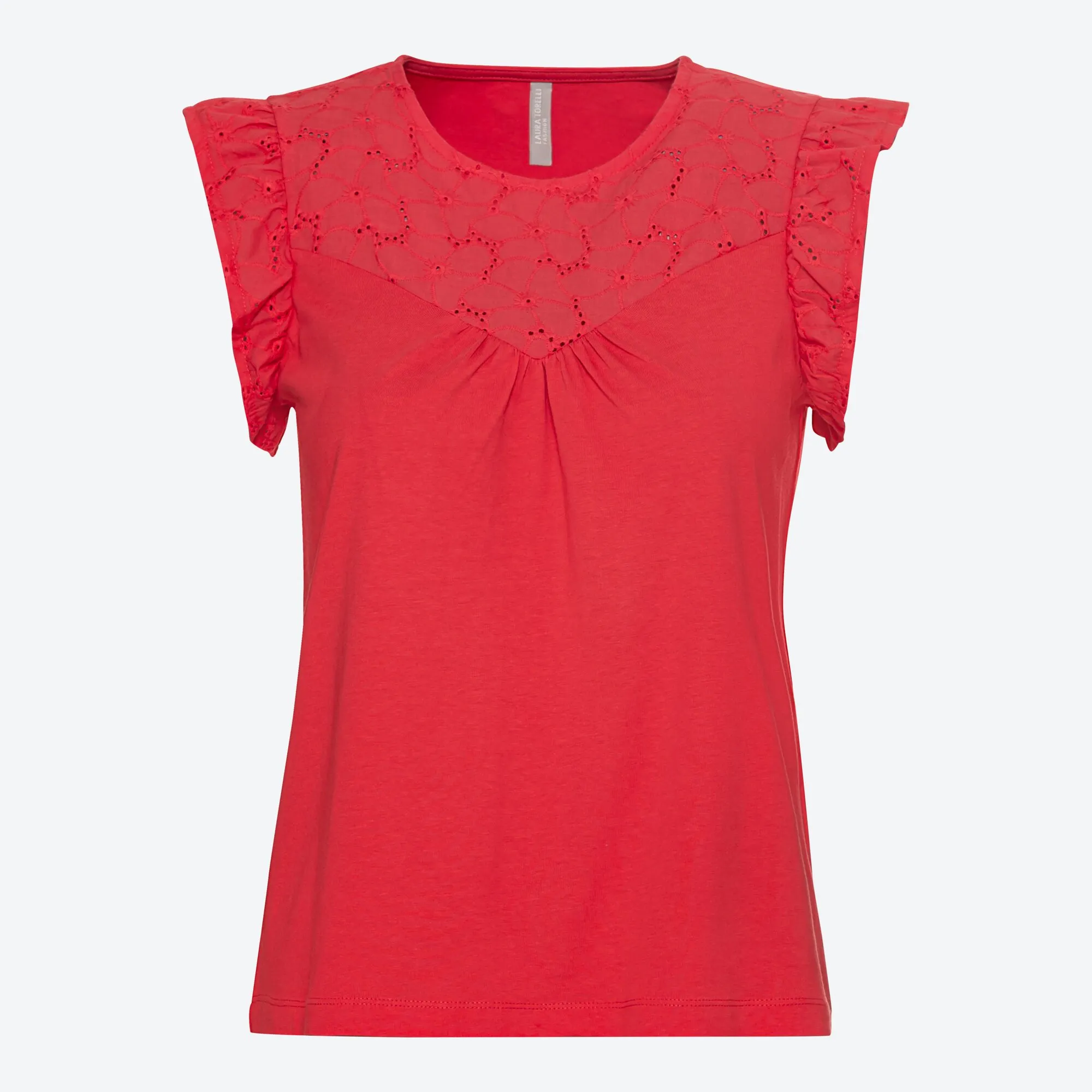 Damen-T-Shirt mit Spitzeneinsatz
