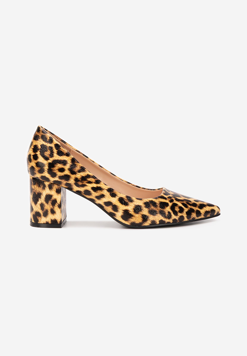 Chaussures à talon épais leopard Brivara